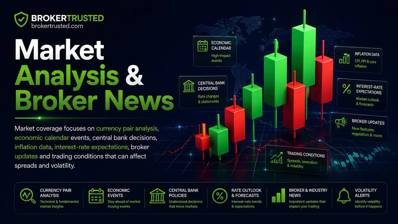 Market Analysis and Broker News infographic