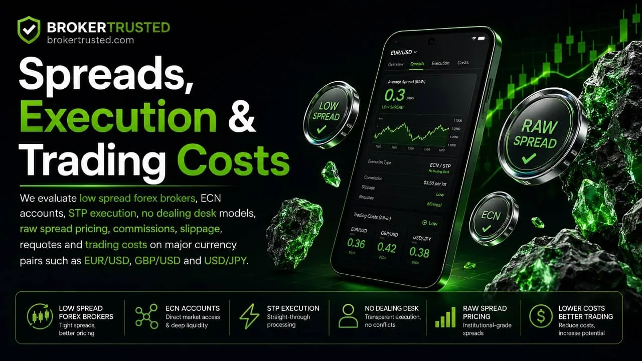Spreads, Execution and Trading Costs infographic